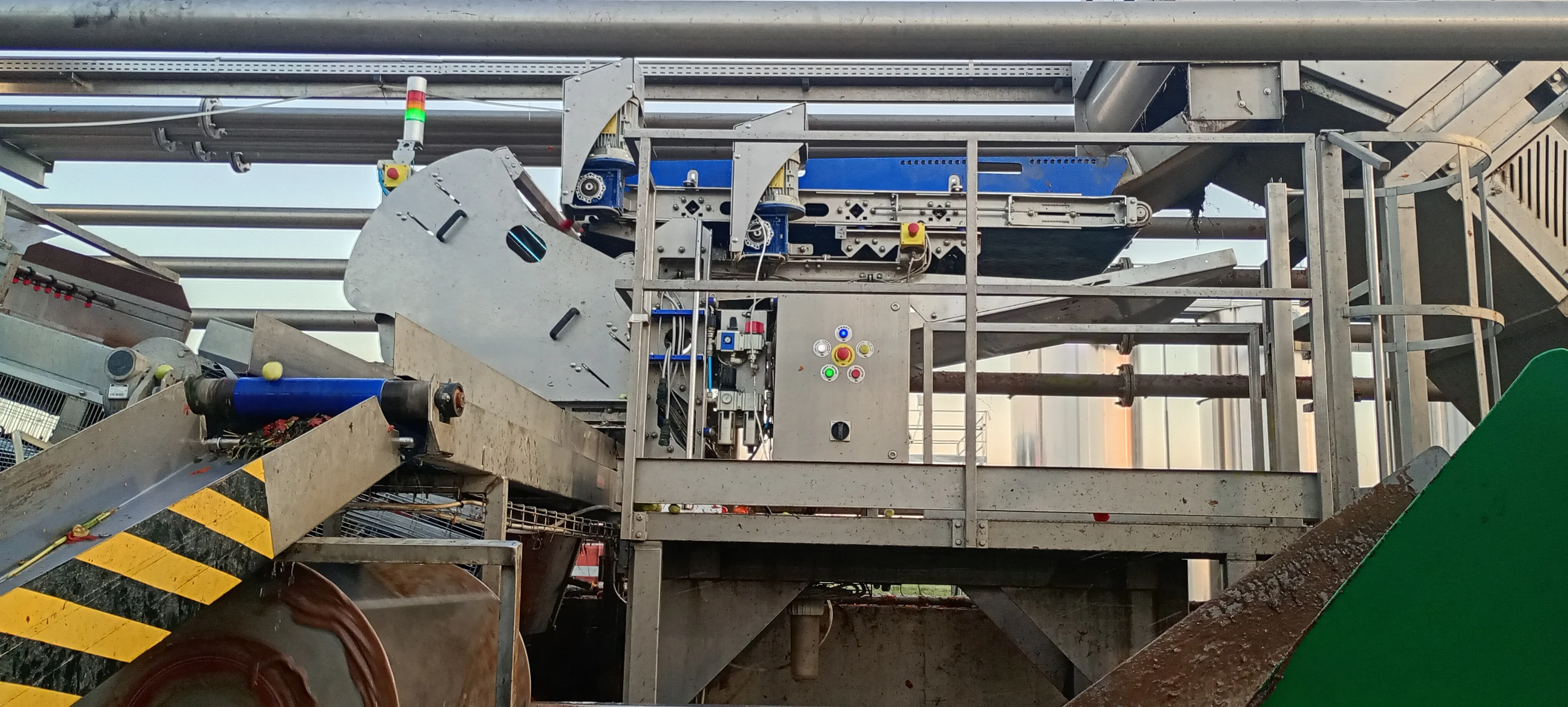 AgriPro leafy greens optical sorter installed on a processing line